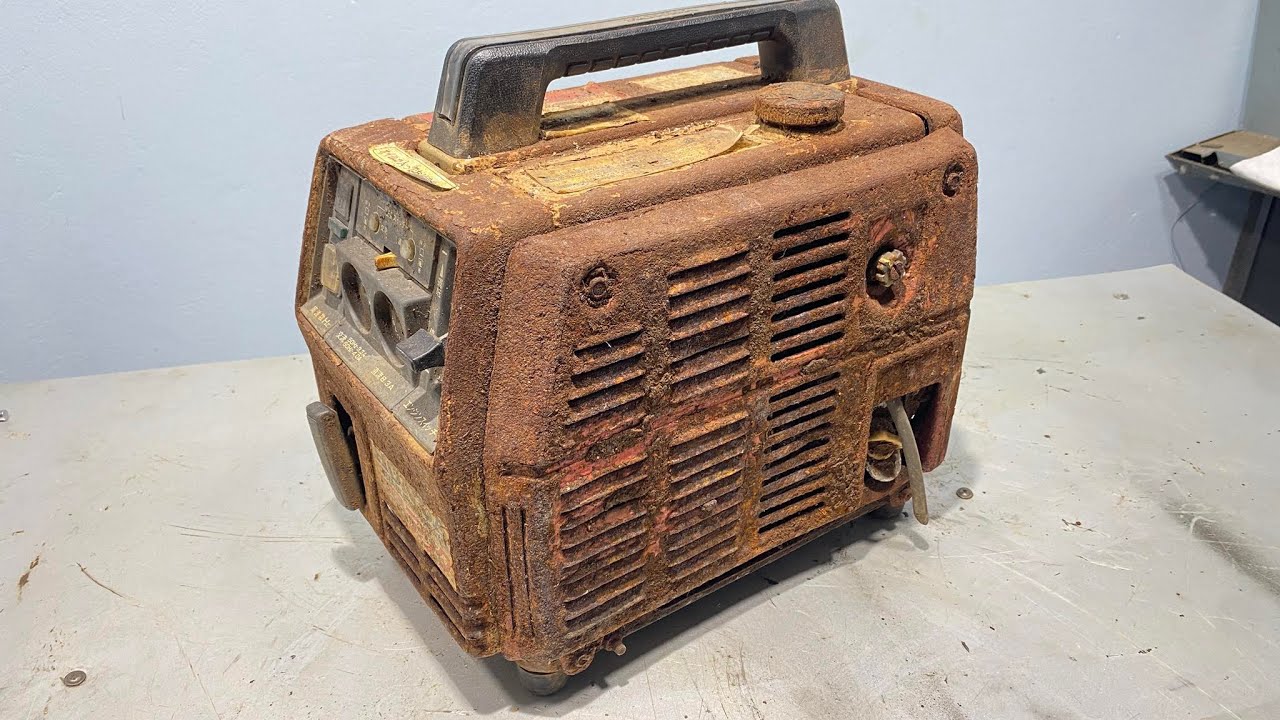 Restoration HONDA-Generator old Japan 1k.USD on Yacht (Restoration