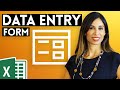 SUPER EASY Excel Data Entry Form (NO VBA) - YouTube