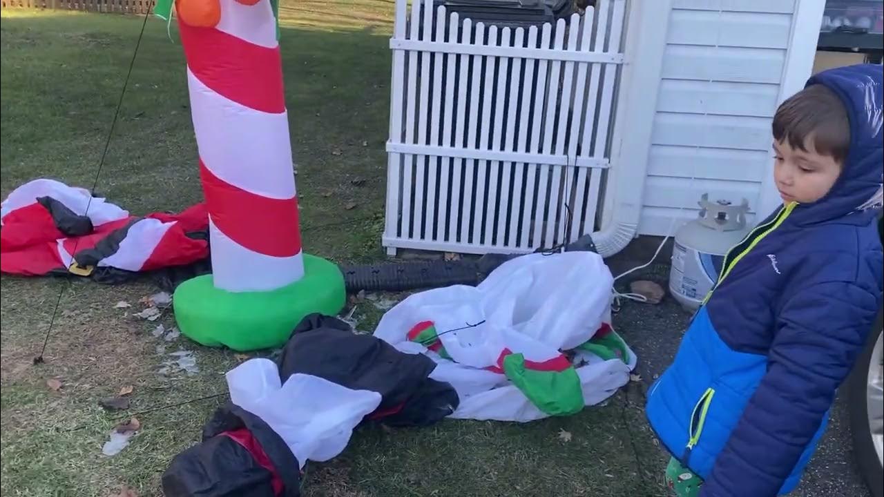 Our Inflatable Blow Ups finally blew up after being frozen to the