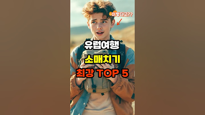꼭 봐라!!! 실화라고 믿기 힘든 스페인 소매치기 수법 TOP5