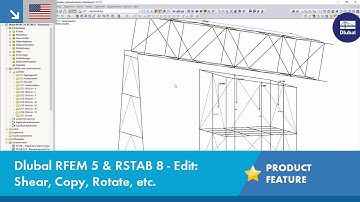 Dlubal RFEM 5 & RSTAB 8 - Edit: Shear, Copy, Rotate, etc.