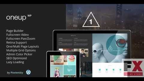 Preview OneUp - One Page Parallax Retina WordPress Theme