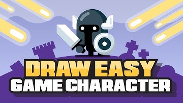 How To Draw A Video Game Character -- EASY -- Adobe Illustrator Flat Design Tutorial