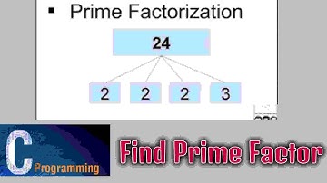 To find prime factor |Program to print all prime factors of a number in C