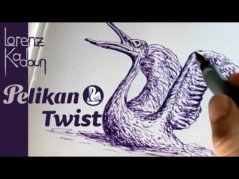 Drawing Pelicans with a Pelikan Pen! PELIKAN TWIST P457 Review