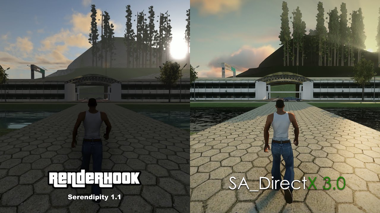 GTA San Andreas - Remastered Graphics  PS2 Atmosphere PBR (RenderHook) 