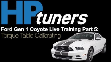 HP Tuners Ford Gen 1 Coyote Live Training Pt 5: Torque Table Calibrating | Evans Performance Academy