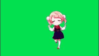 Green Screen Anime Girl Ui Shigure Loli Dance