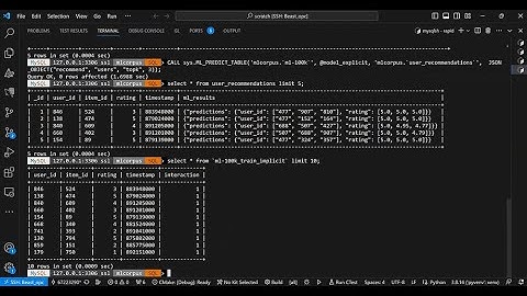 Demo: Recommender system with MySQL HeatWave AutoML