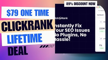 😱⚡ClickRank Lifetime Deal | Stop Wasting Time on SEO Plugins | $79 Lifetime Deal |89% Off Now