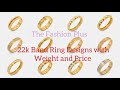 Gold Band Ring Design in 22k with Weight and Price @TheFashionPlus