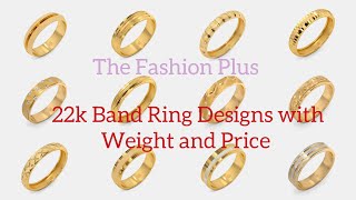 Gold Band Ring Design in 22k with Weight and Price @TheFashionPlus