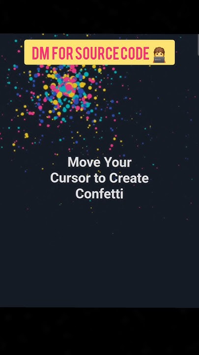 Confetti 🎊 in react js || comment for code #codefusion #shorts #short # ...