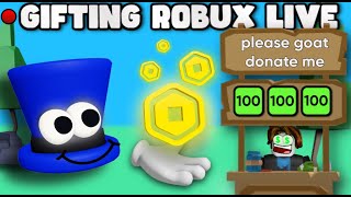 🔴gifting My Robux To Chat! Im Backk