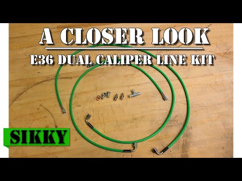 BMW E36 M3 Dual Rear Brake Caliper Line Kit | SIKKY Manufacturing - YouTube