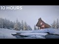 Winter Blizzard Storm with Falling Snow & Stream Sounds | Arctic Howling Wind (Nature White Noise)