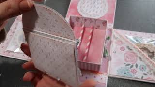 Shabby Chic Exploding box with rolodex holder and rolodex 💖💖💖