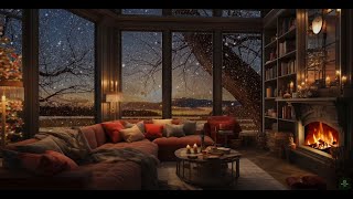 Christmas Jazz Music Relax in Fireplace Living room -  Piano Jazz Music for Relax, Study & Work