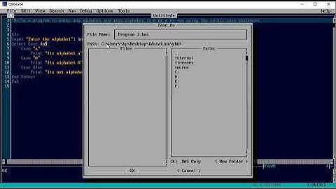 How to save program or code in QBasic #programming #concept #qbasic #techhowto #pc
