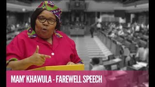 Mam' Khawula - Farewell Speech.