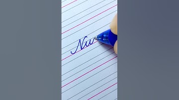 How to write Nuay in Cursive Writing #Shorts #cursivewriting #handwriting #calligraphy