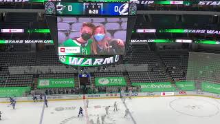 DALLAS STARS VS TAMPA BAY LIGHTNING FULL WARM UPS (REVERSE RETRO) 03/16/21