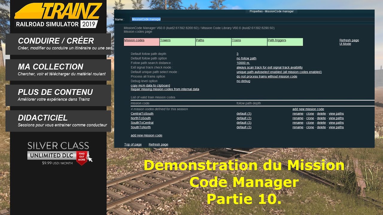 Trainz Code Trainz 2019 Demonstration du mission code manager Partie 10 - YouTube