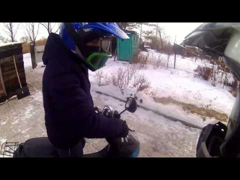 Покатушка на Ханку. Падение.Зима 2016.STUNT.с.Камень-рыболов