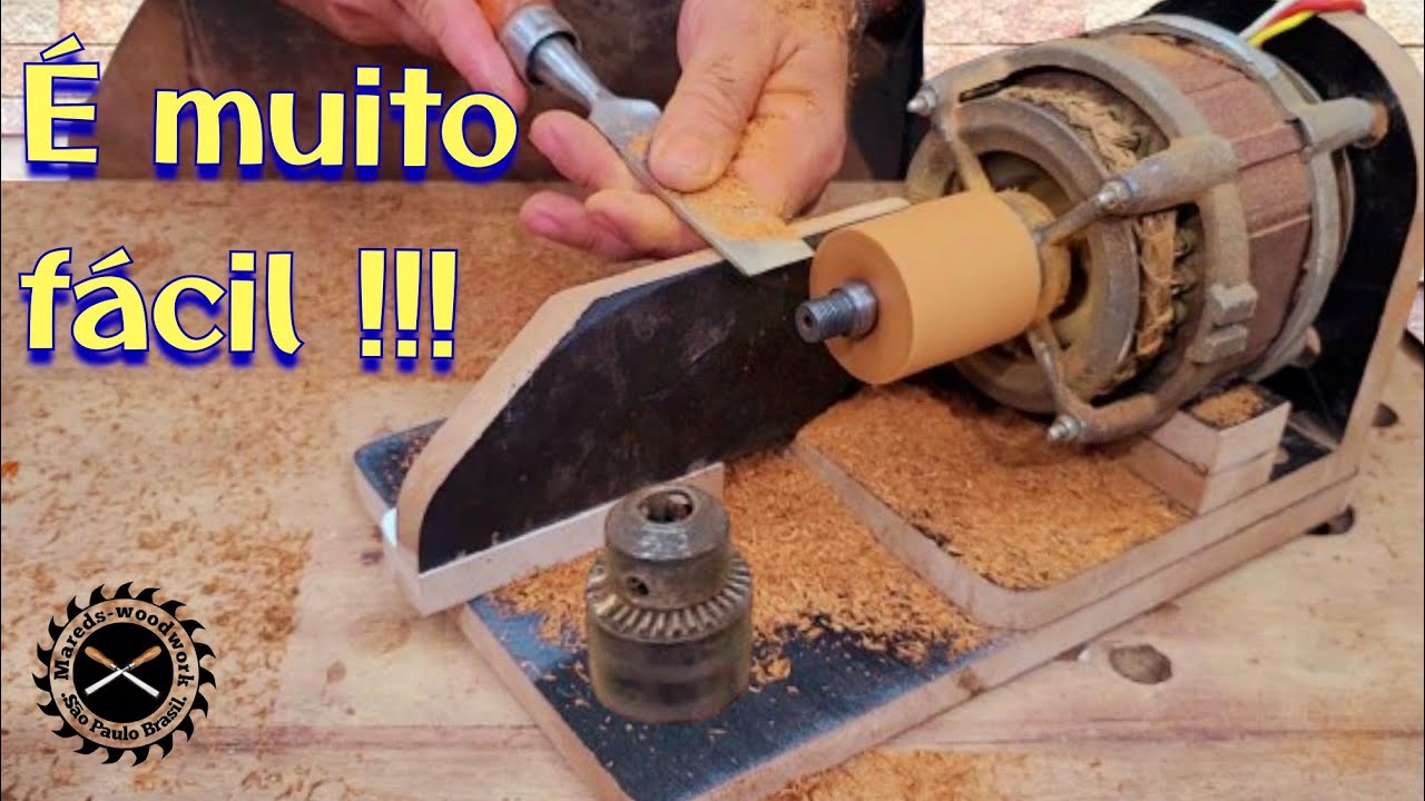 INCRÍVEL COMO É FÁCIL- Como colocar mandril em motor de tanquinho!!! VEJA  TODO PASSO A PASSO!!!