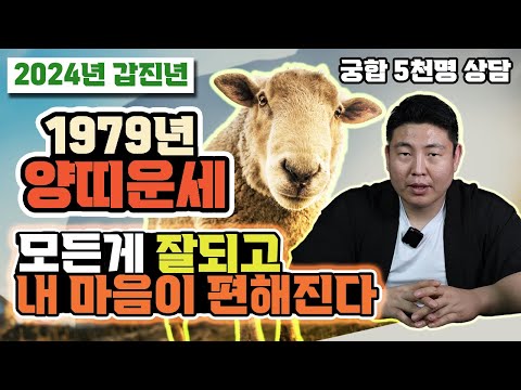 1979년 양띠 2024년 운세 4월부터 전체