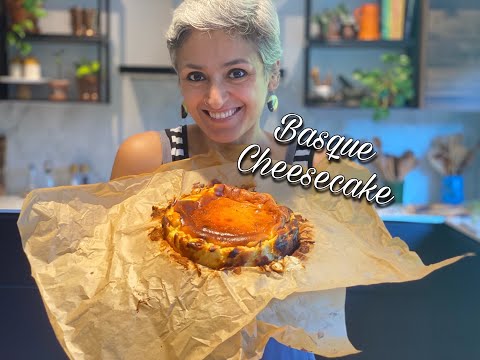 HONEYED BASQUE CHEESECAKE  Creamy burnt cheesecake  Easy cheesecake recipe  Food with Chetna