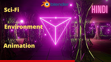 (BLENDER TUTORIAL) Easy Environment With Sci-fi Neon Triangle Animation | IN HINDI