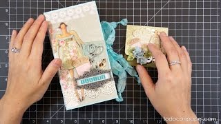 Tilda Paper   3x3 Note Cards and Box
