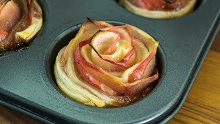 Apple Roses | Rose Shaped Apple Baked Dessert | Puff Pastry