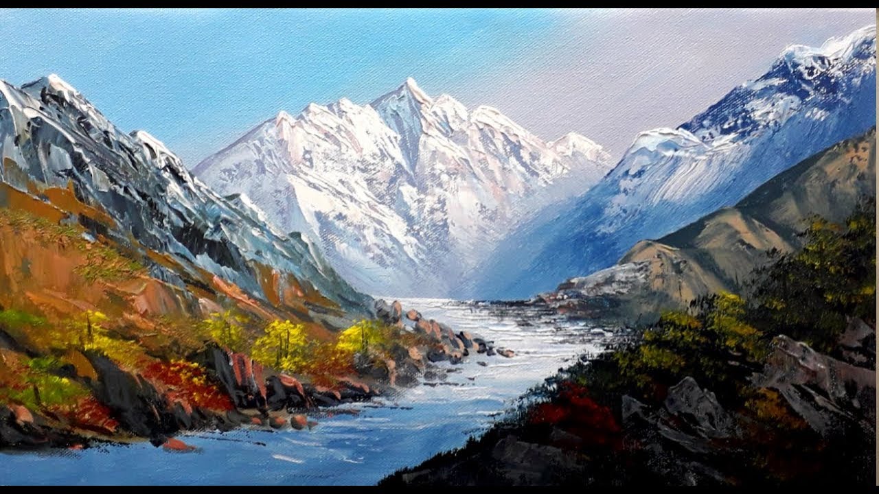 HOW TO PAINT? | LANDSCAPE PAINTING | BK ART Gallery - YouTube