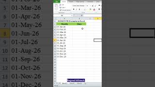 ✨Interview Question how to calculate Total Days In a Month Using EOMONTH &amp; DAY Functions in Excel✨