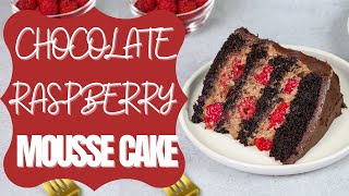 Chocolate Raspberry Mousse Cake | CHELSWEETS