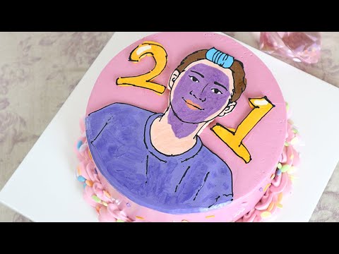   케이크위에 인물 그림 그리는 방법 How To Draw Someone S Picture On A Cake