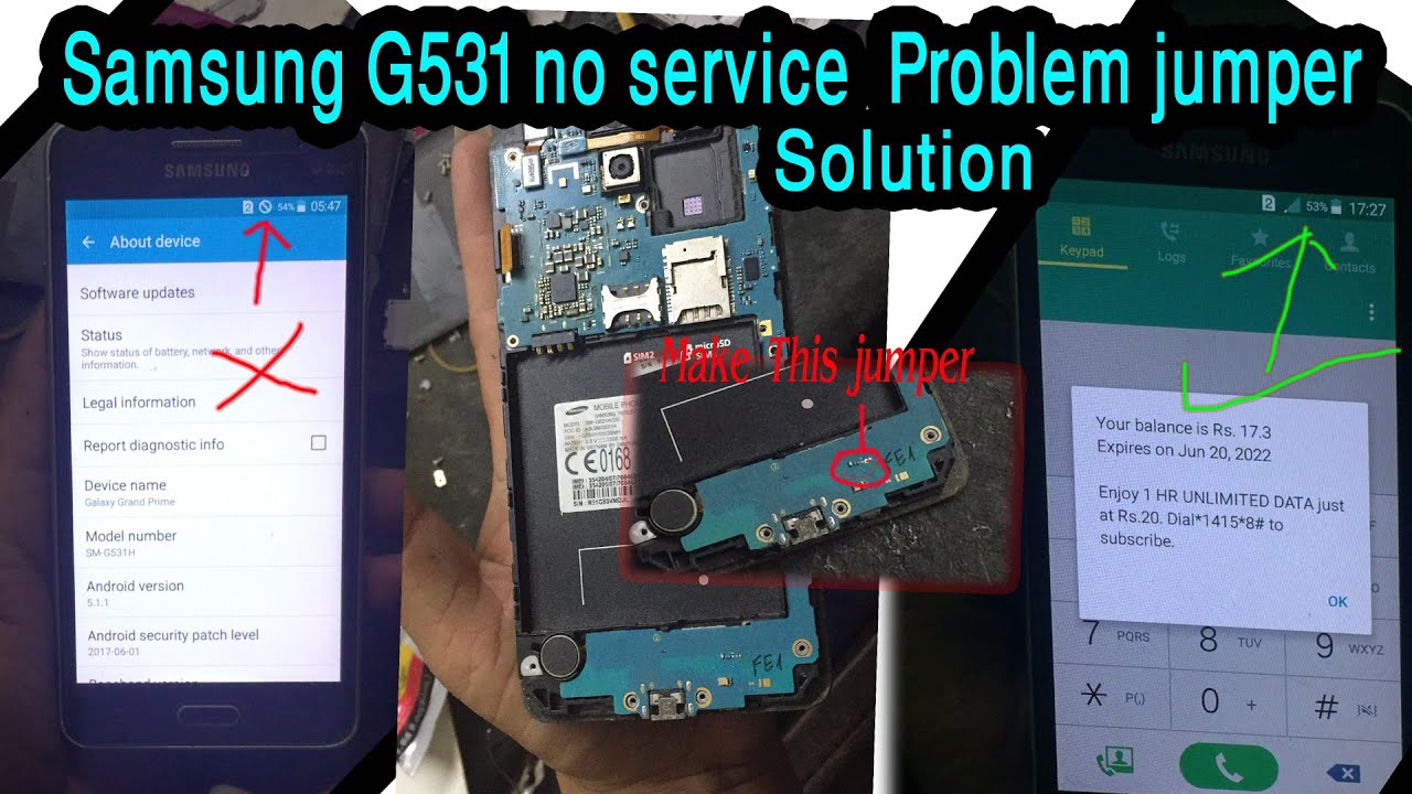 Discriminar De Dios Gemidos Samsung G531 no service problem jumper solution || samsung network problen  one jumper solution - YouTube