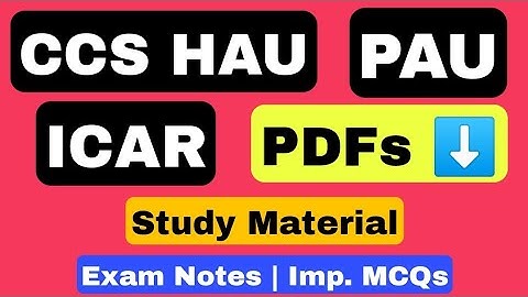 CCS HAU entrance exam preparation| ICAR entrance exam preparation|PAU CET entrance exam preparation