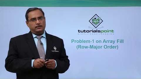 Array Filling in Row Major Order in C