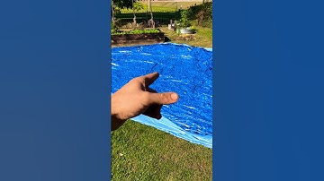 The EASIEST way to get wrinkles out of a pool liner #new #diy #construction #tutorial #shorts