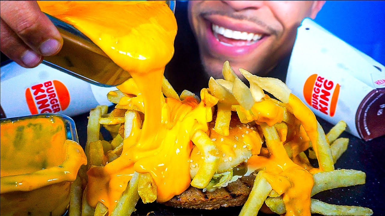ASMR BURGER KING MUKBANG ANIMAL STYLE FRIES | EXTRA CHEESY | EATING SHOW | TALKING REVIEW MESSY