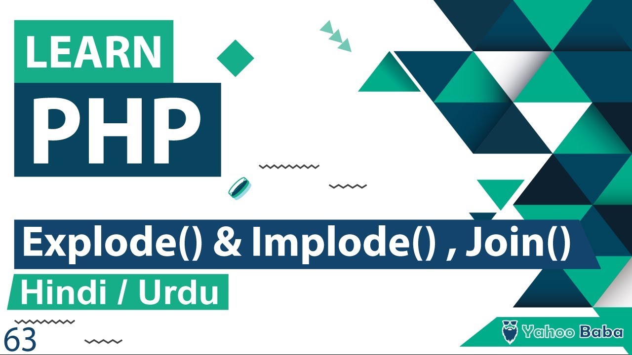 implode php  Update New  PHP Explode \u0026 Implode Function Tutorial in Hindi / Urdu