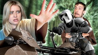 Caution: Student Speeder Bike Drivers - Star Wars: Jedi Academy