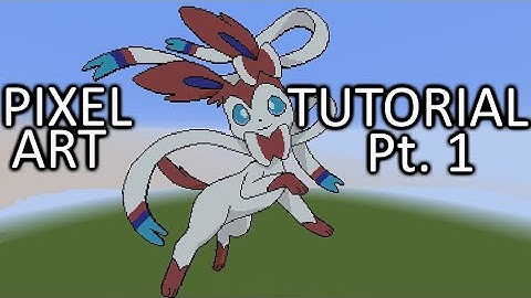 Minecraft Pixel Art Tutorial - Sylveon (Pokémon) Part 1