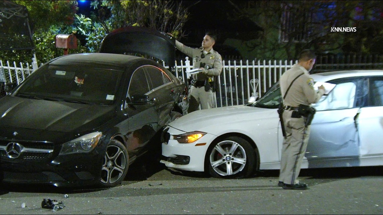 Vehicle Crash off Freeway Involves Multiple Cars in Lynwood