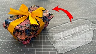 DIY Paper Napkin Decoupage Using Recycled Plastic Containers, Turn all waste into treasure