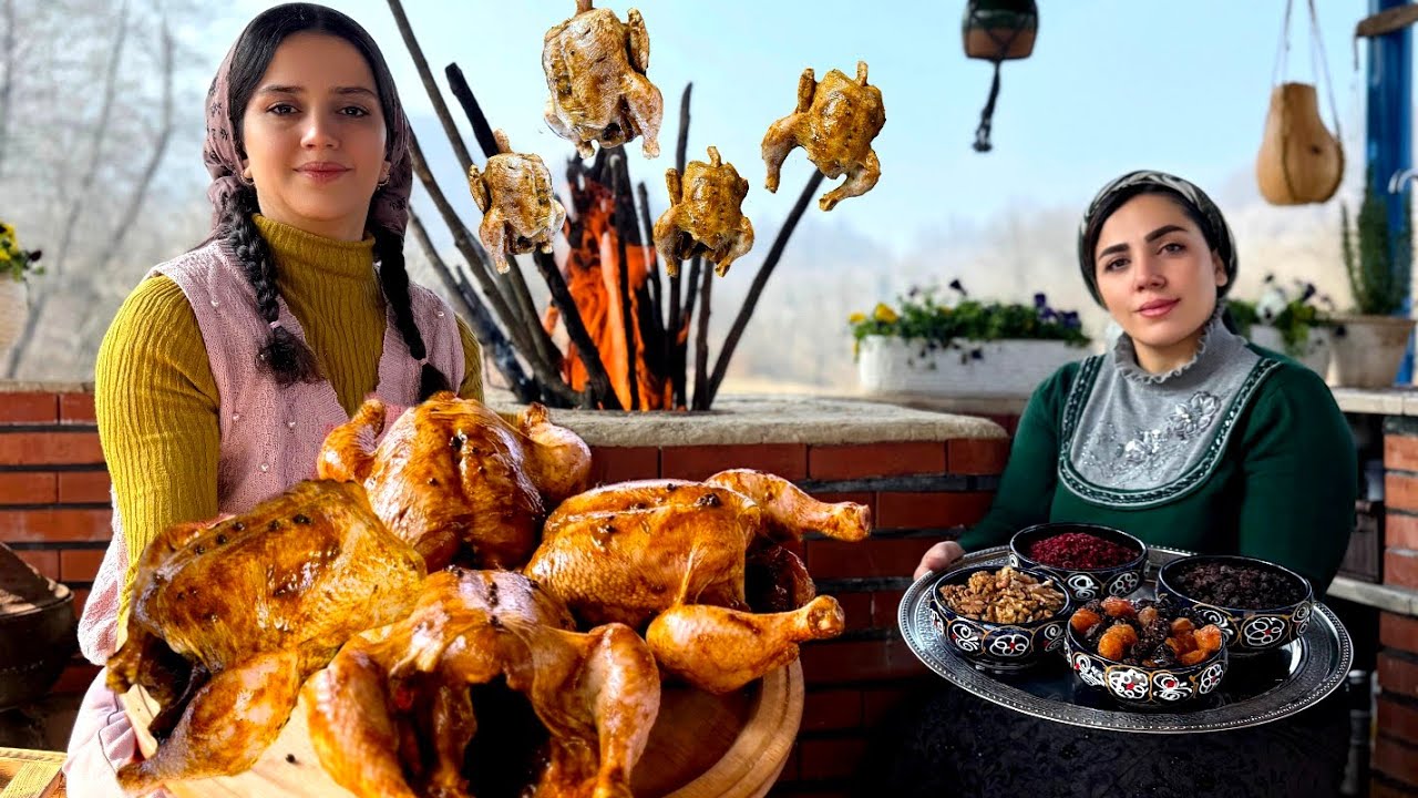 Recipe for stuffed chicken in the oven and saffron rice