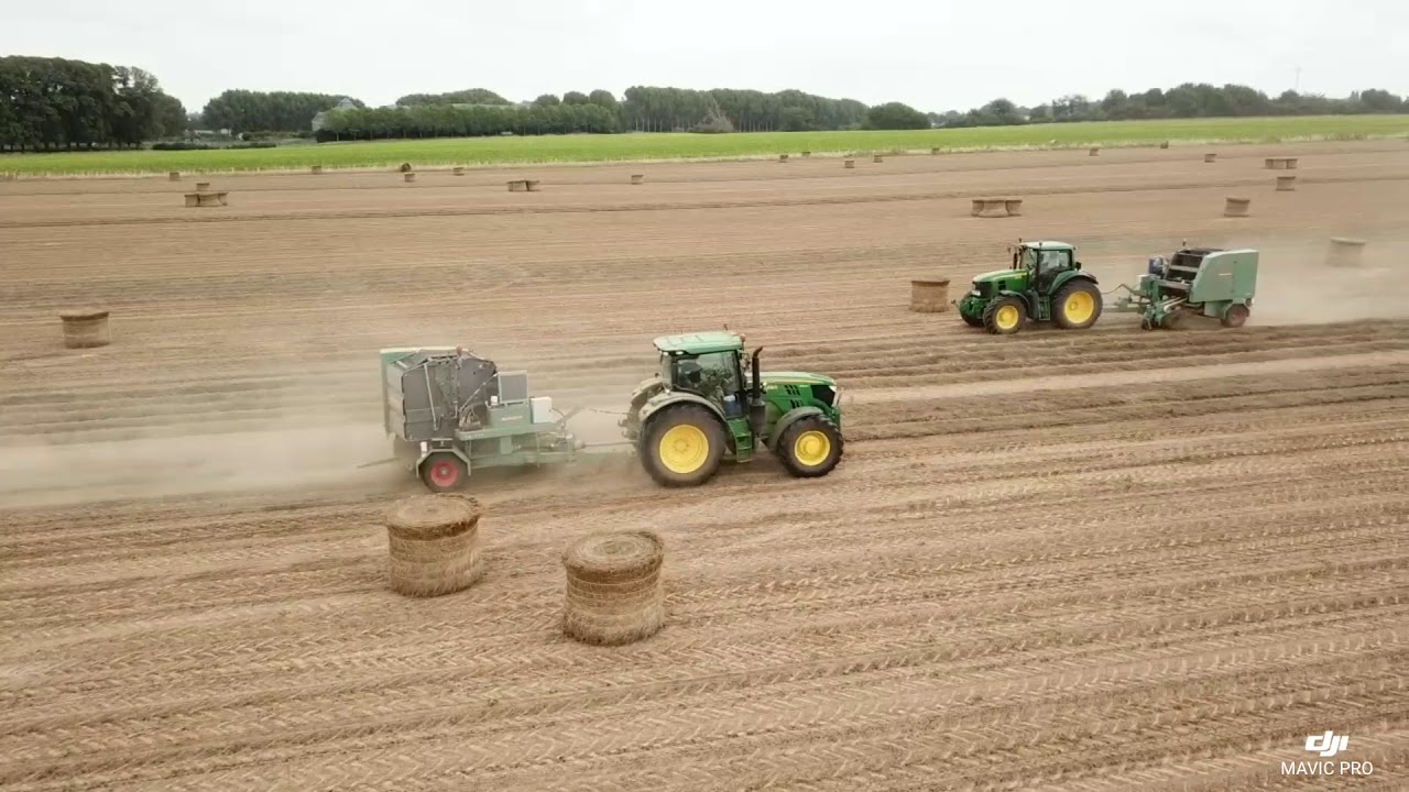 Arrachage, retournage et enroulage du lin 2018